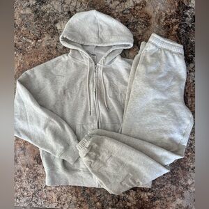 Gray Hoodie and Sweatpants Set